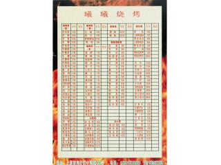 曦曦烧烤的外卖单