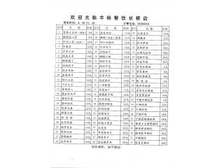 丰裕餐饮的外卖单